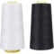 2 Pack of Black White Spools Sewing Thread All Purpose Overlock Cone Durable 6000 Yard